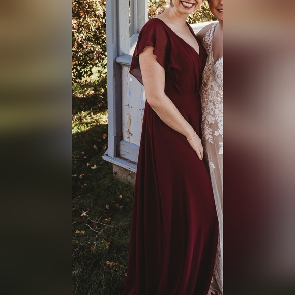 Azazie Rylee Dress - Cabernet - Picture 2 of 4